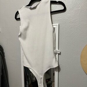 SO Classic White Ribbed Bodysuit